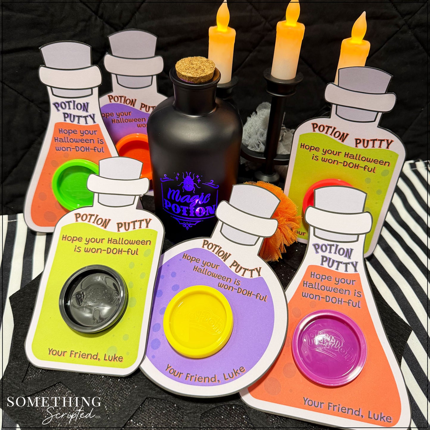 Potion putty paper party favor play dough holders