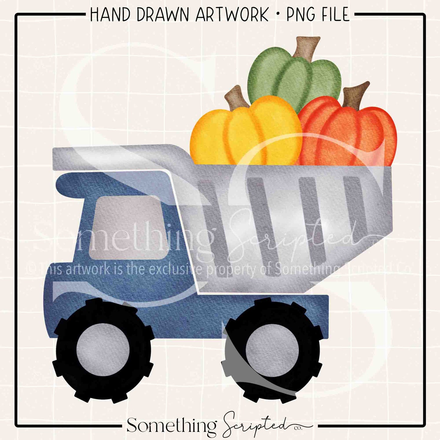 Pumpkin Dump Truck PNG