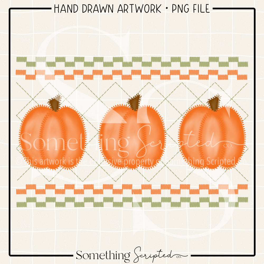 Pumpkin Faux Smock PNG