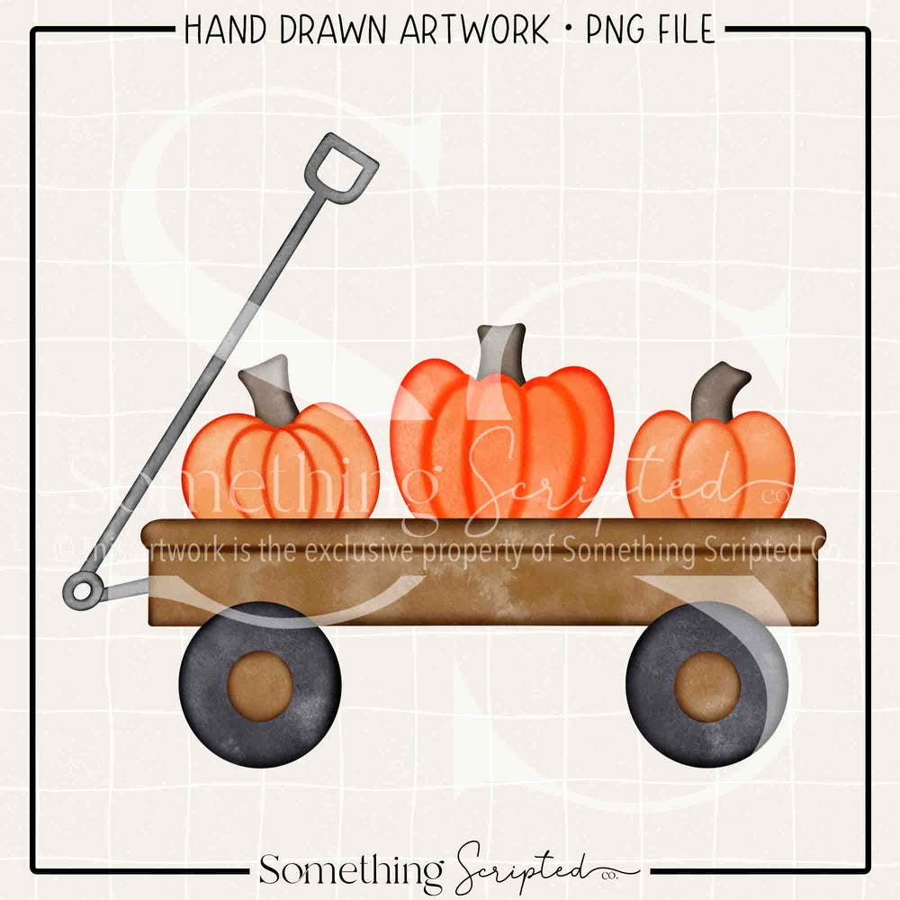 Pumpkin Patch Wagon PNG