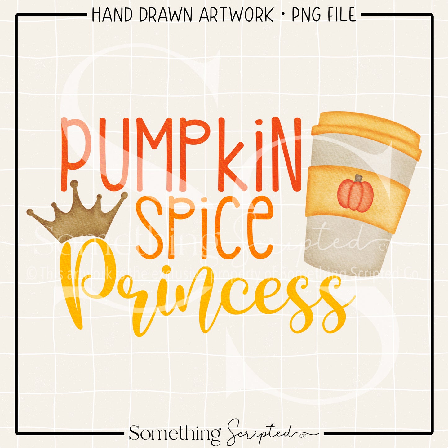 Pumpkin Spice Princess PNG