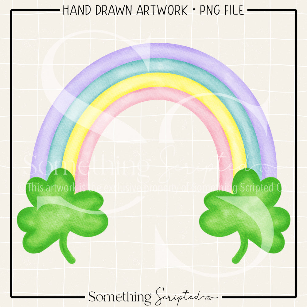 Rainbow Clovers PNG