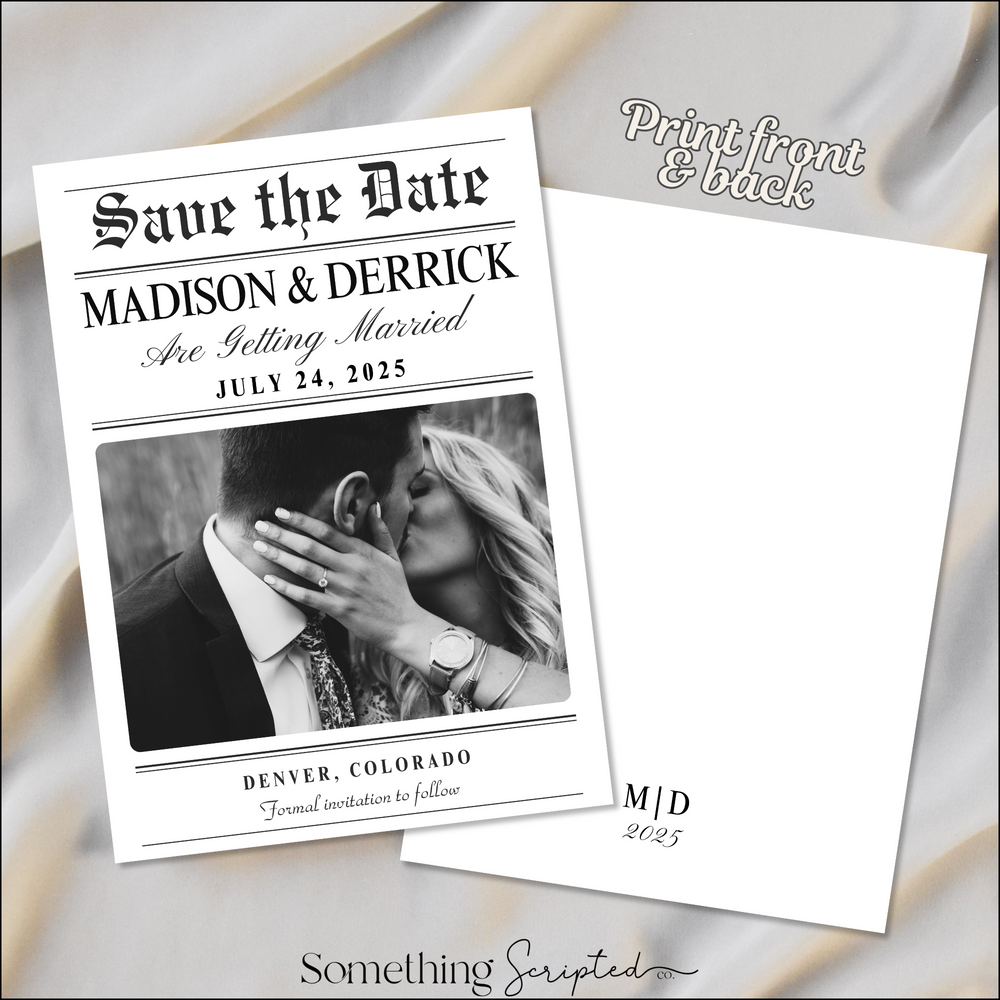 
                      
                        Save the Date News Invitation Template
                      
                    