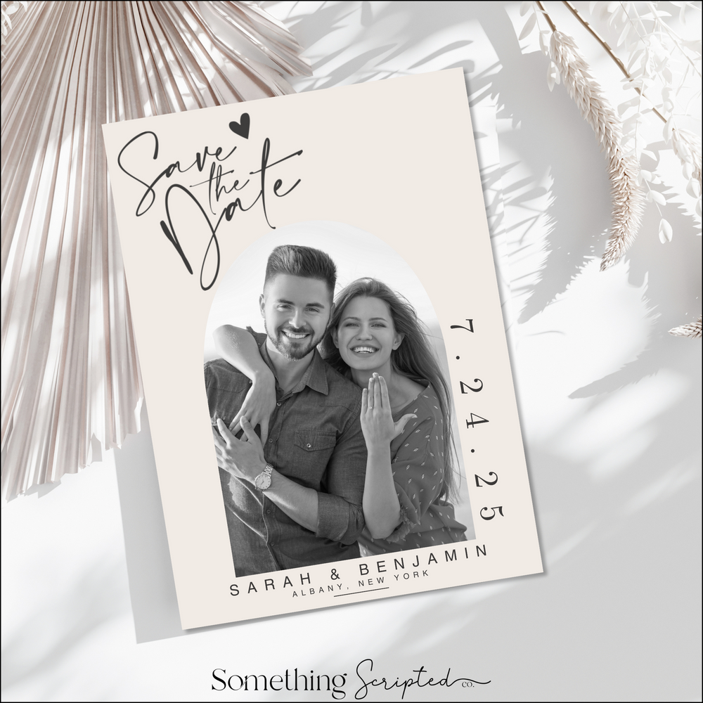 Scripted Save the Date Invitation Template