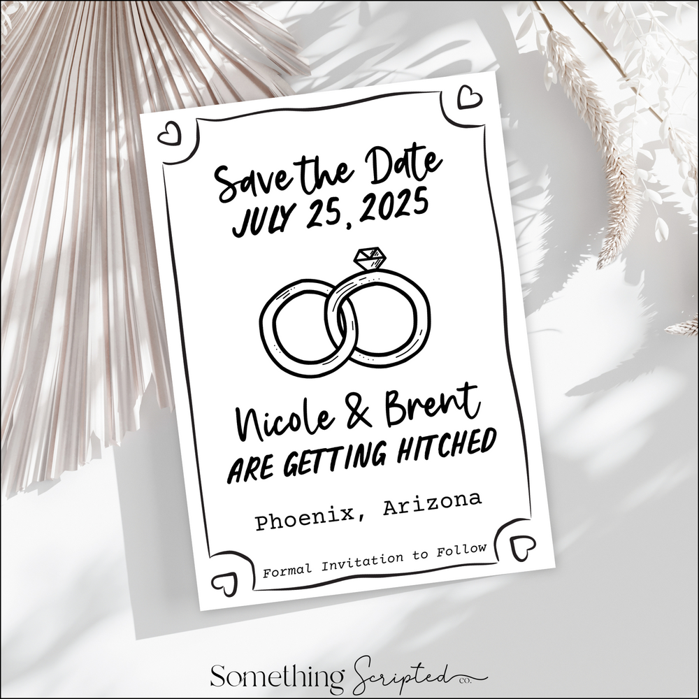 
                      
                        Rings Save the Date Invitation Template
                      
                    