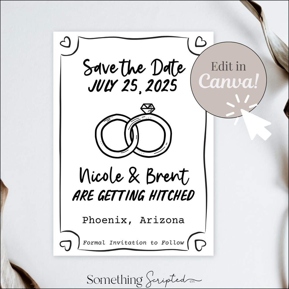 
                      
                        Rings Save the Date Invitation Template
                      
                    