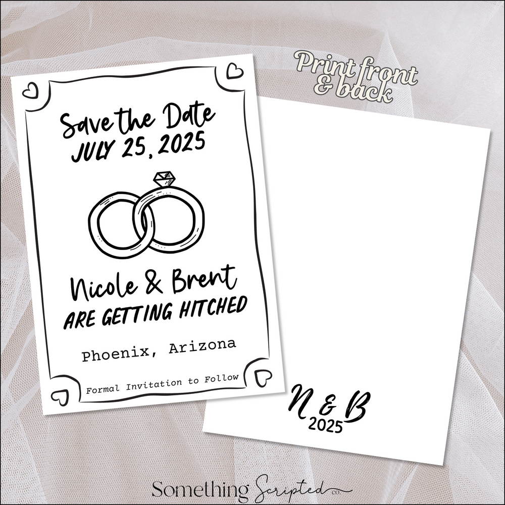 
                      
                        Rings Save the Date Invitation Template
                      
                    