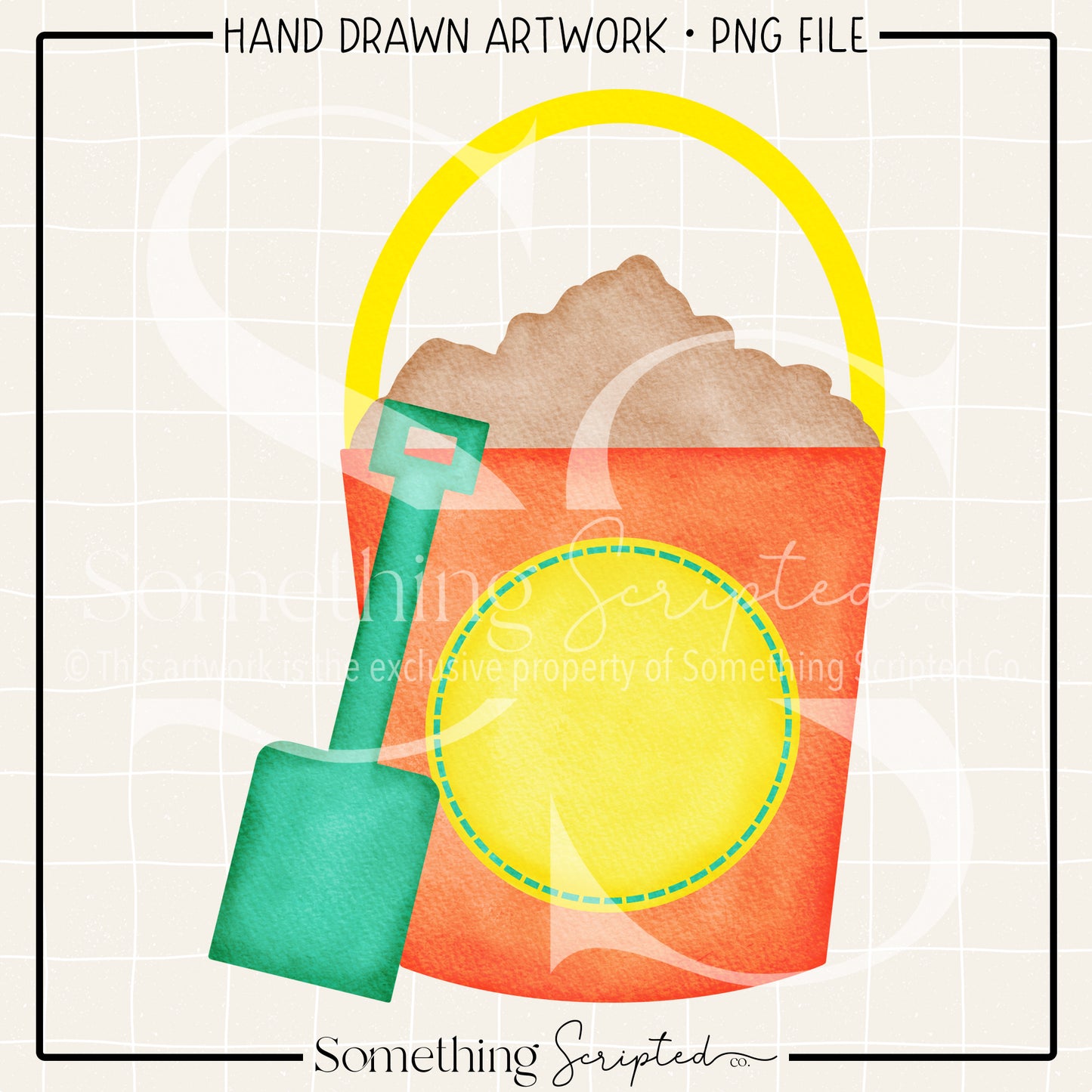 Sand Bucket Orange PNG