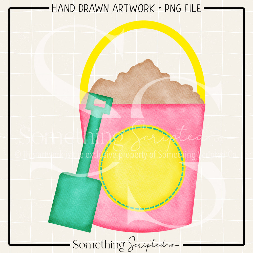 Sand Bucket Pink PNG