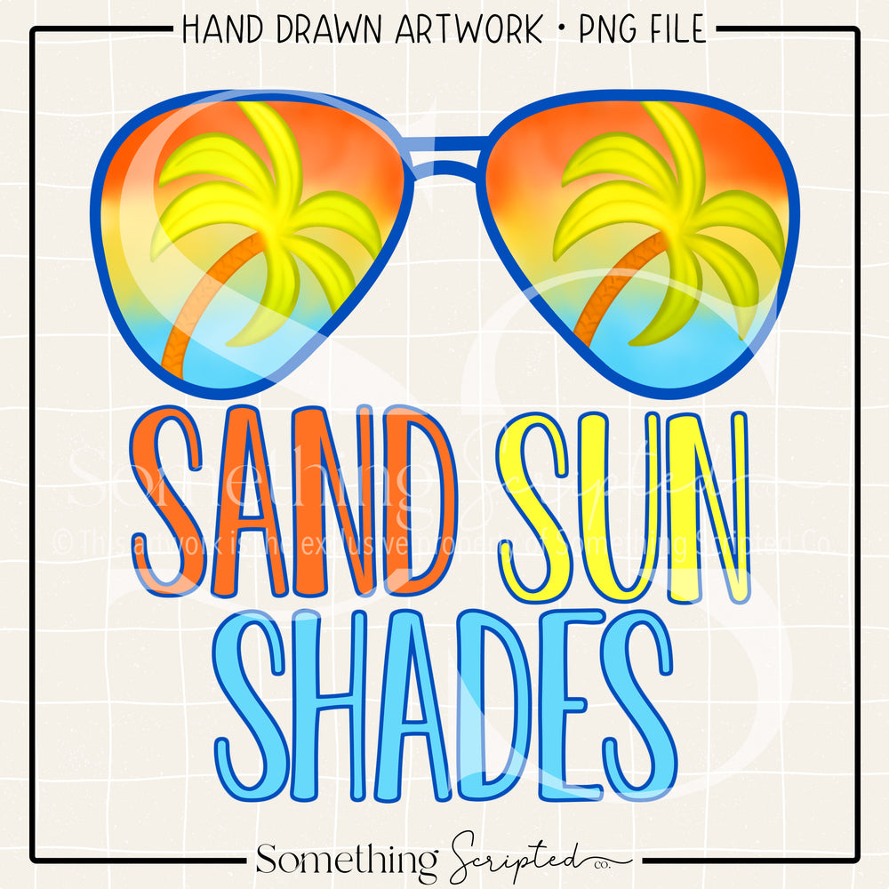 Sand Sun Shades Blue PNG