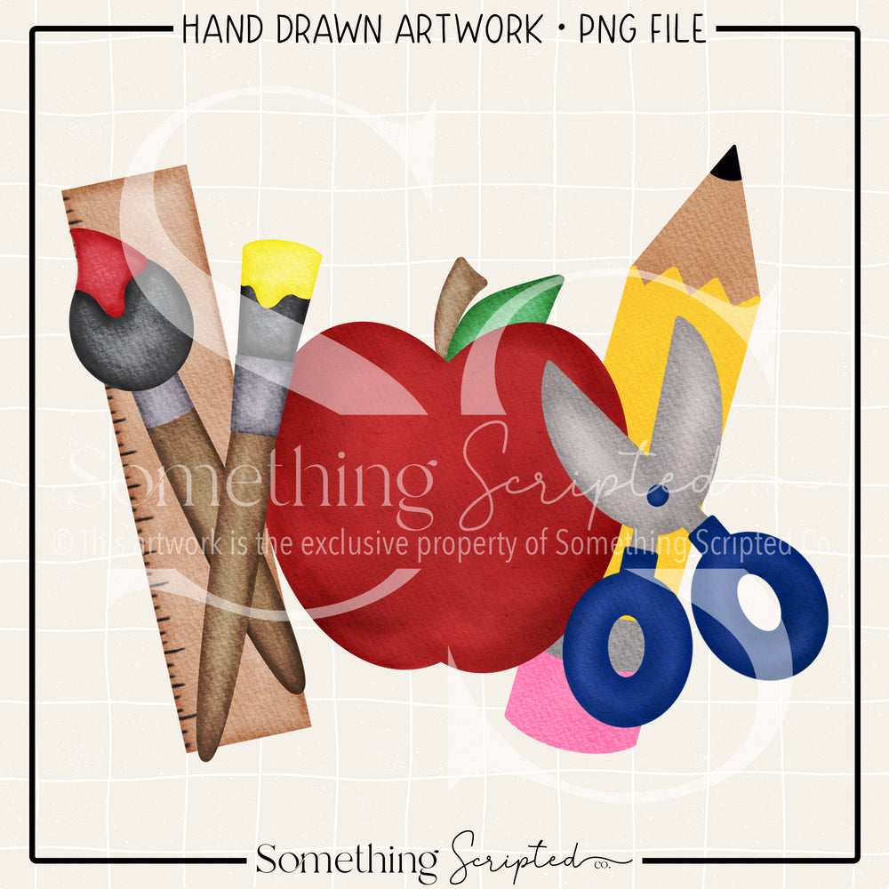 School Supplies Paint Brushes PNG