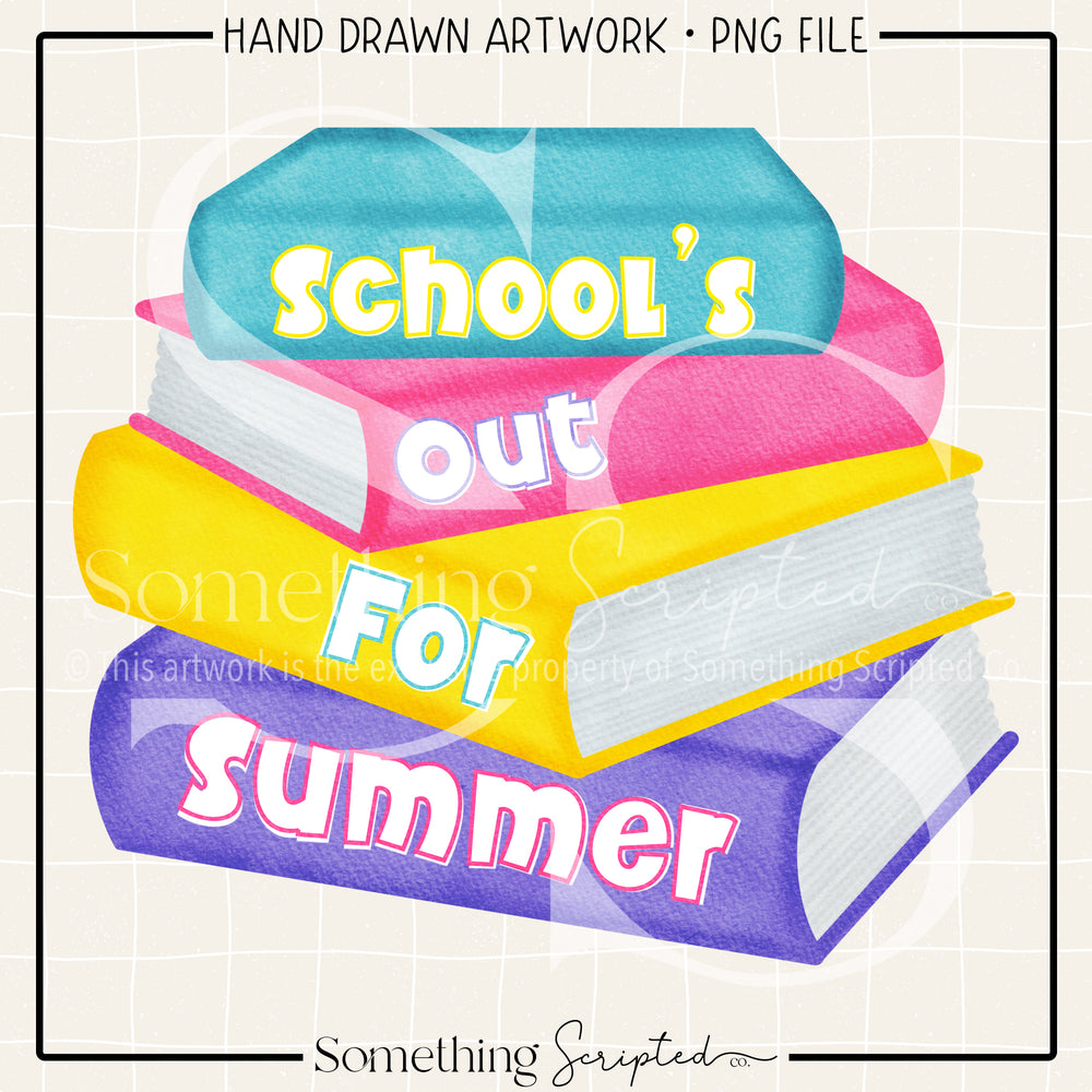 Schools Out For Summer Pink PNG