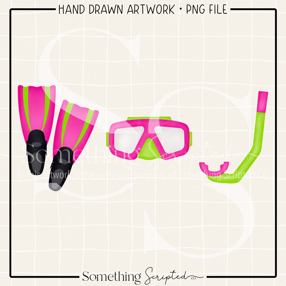 Scuba Trio Pink PNG