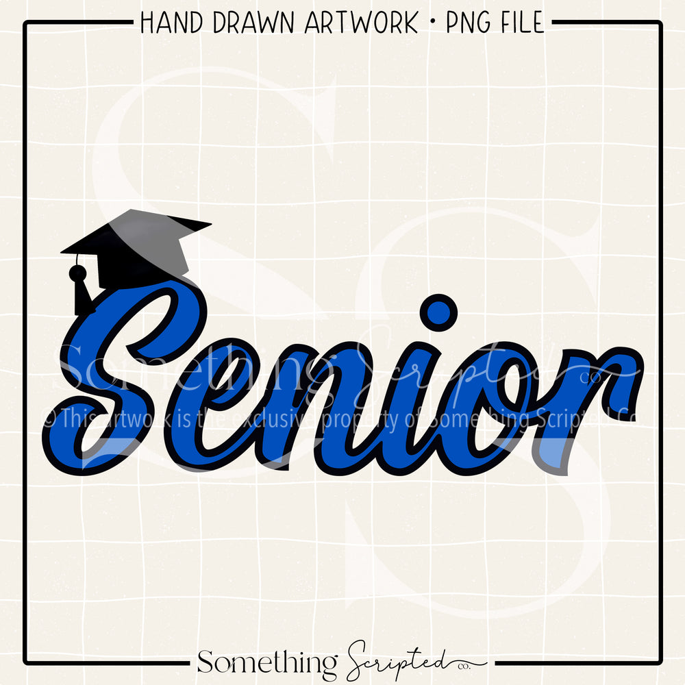 Senior Blue PNG