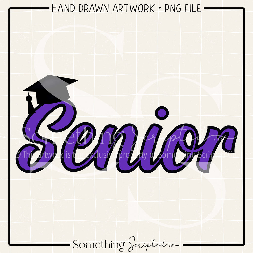 Senior Purple PNG