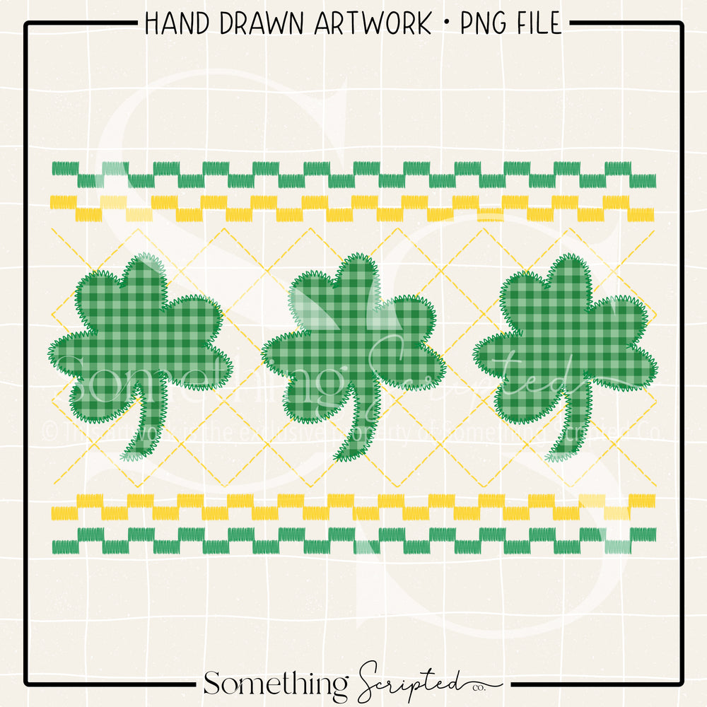 Shamrock Faux Smock PNG