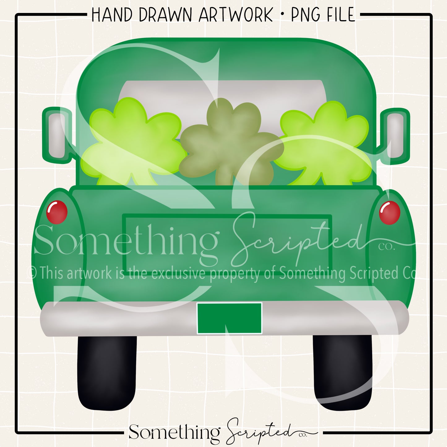 Shamrock Green Pickup Truck PNG