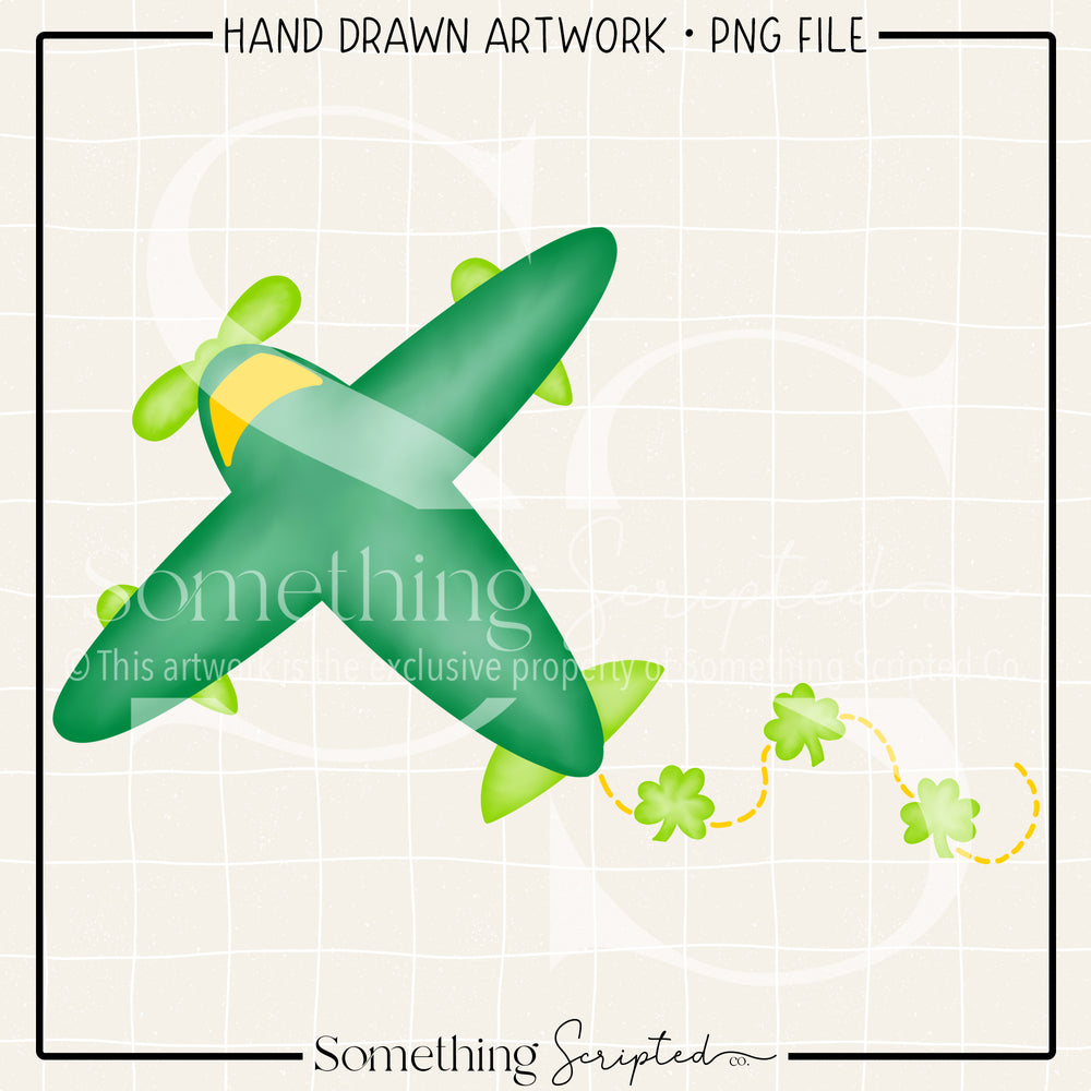 Shamrock Airplane PNG