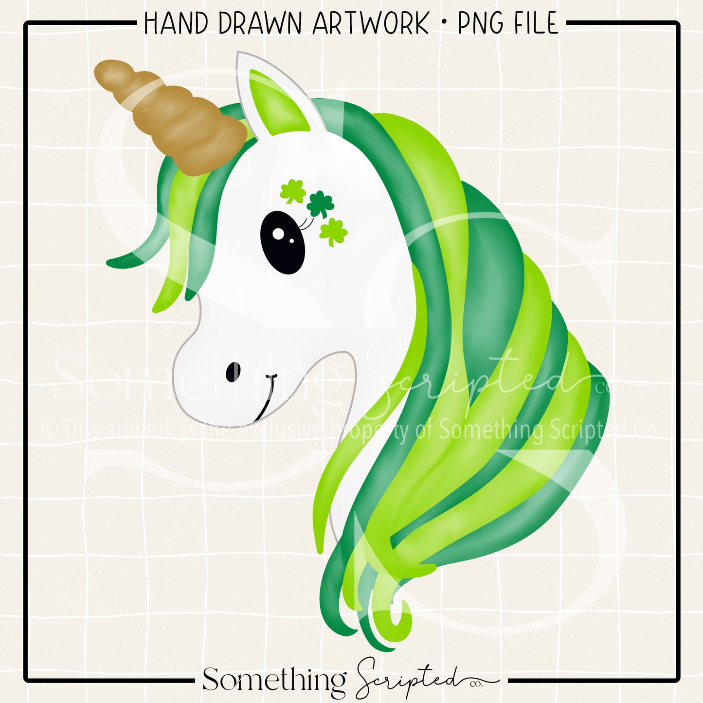 Shamrock Unicorn PNG