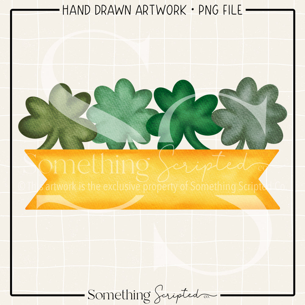 Shamrock Yellow Banner PNG