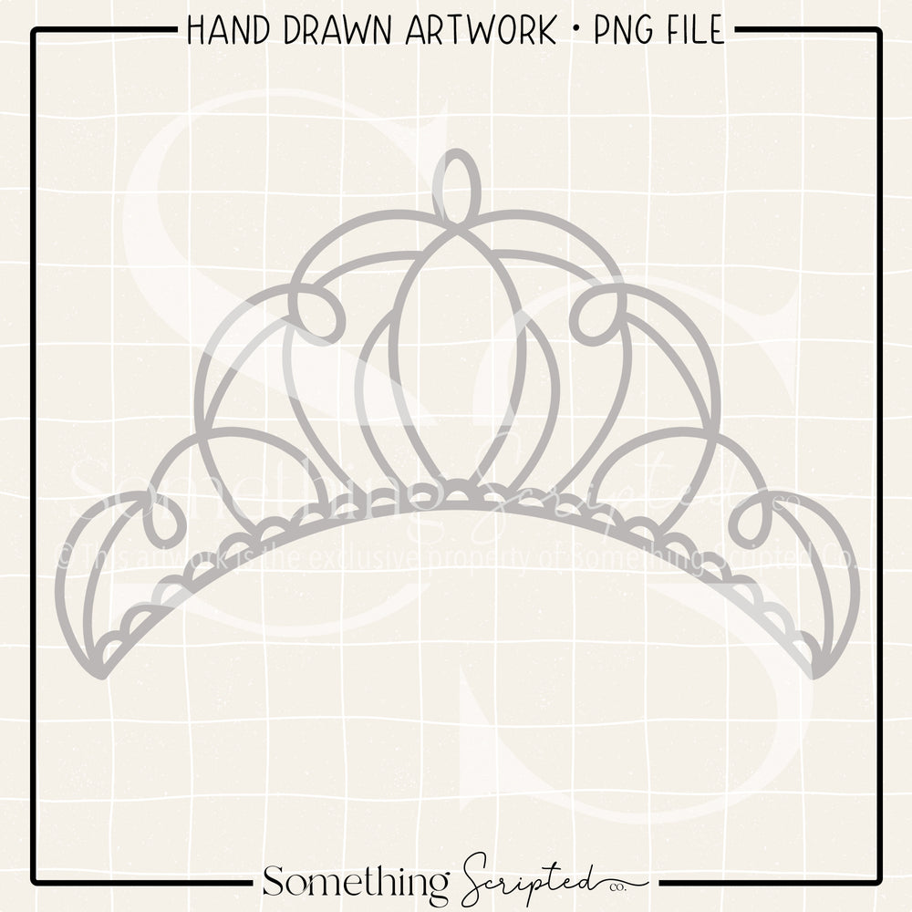 Silver Princess Crown PNG