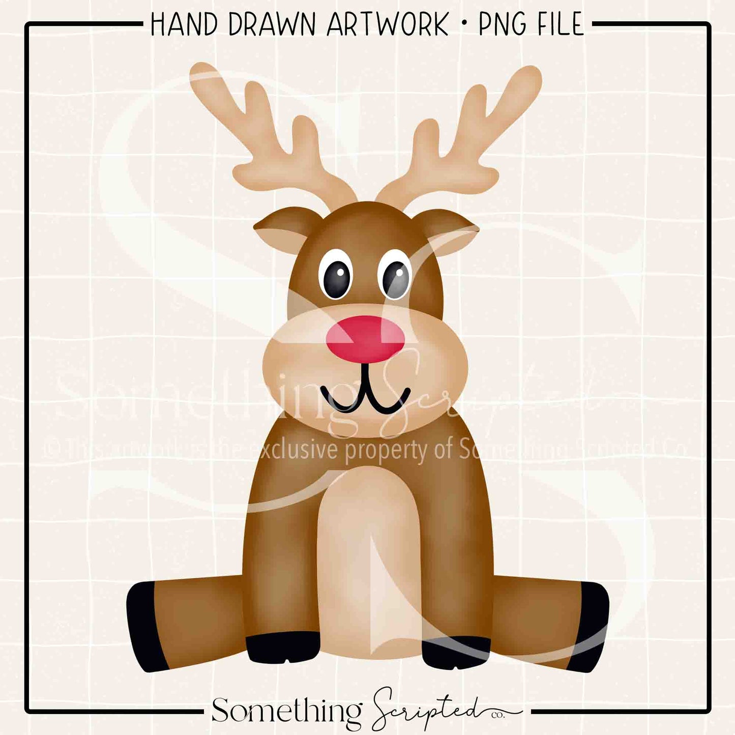 Sitting Reindeer PNG