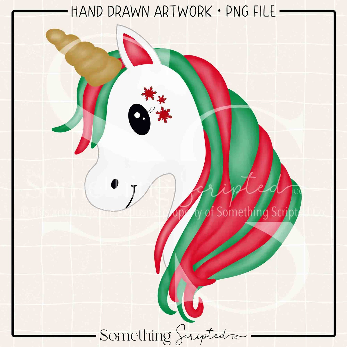 Snowflake Unicorn PNG