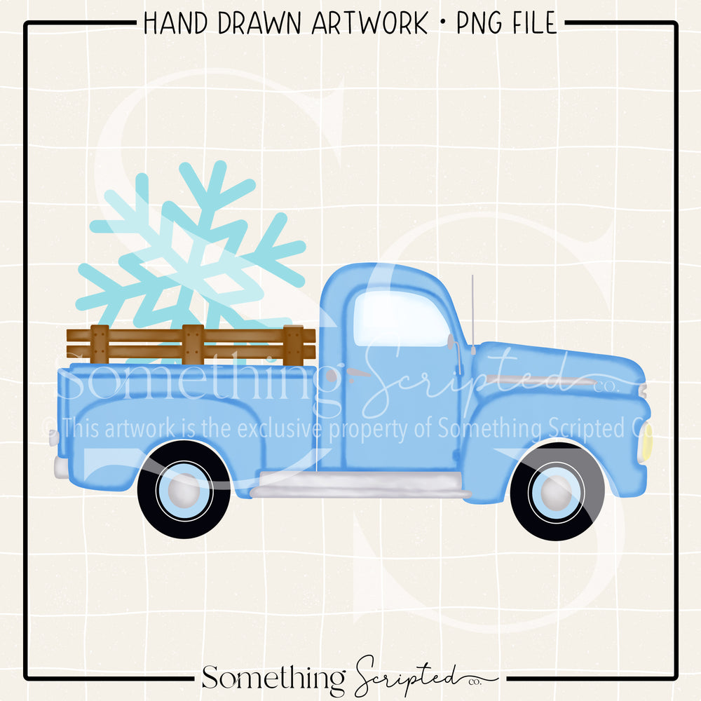 Snowflake Vintage Truck PNG