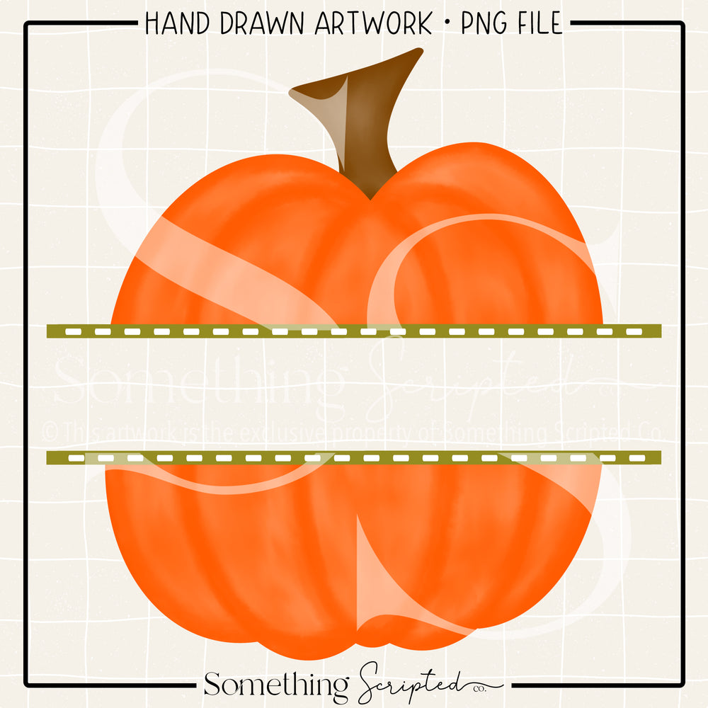 Split Pumpkin Green PNG