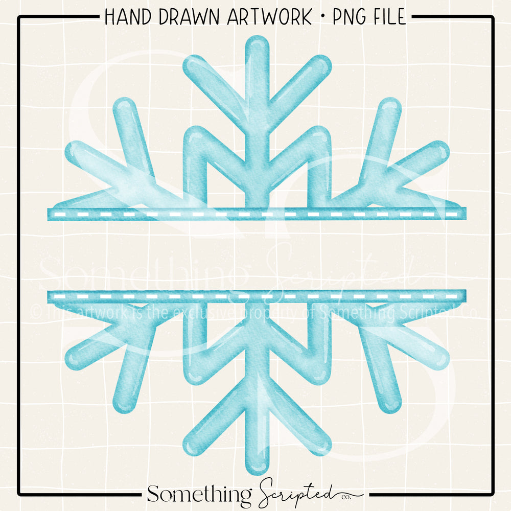 Split Snowflake PNG