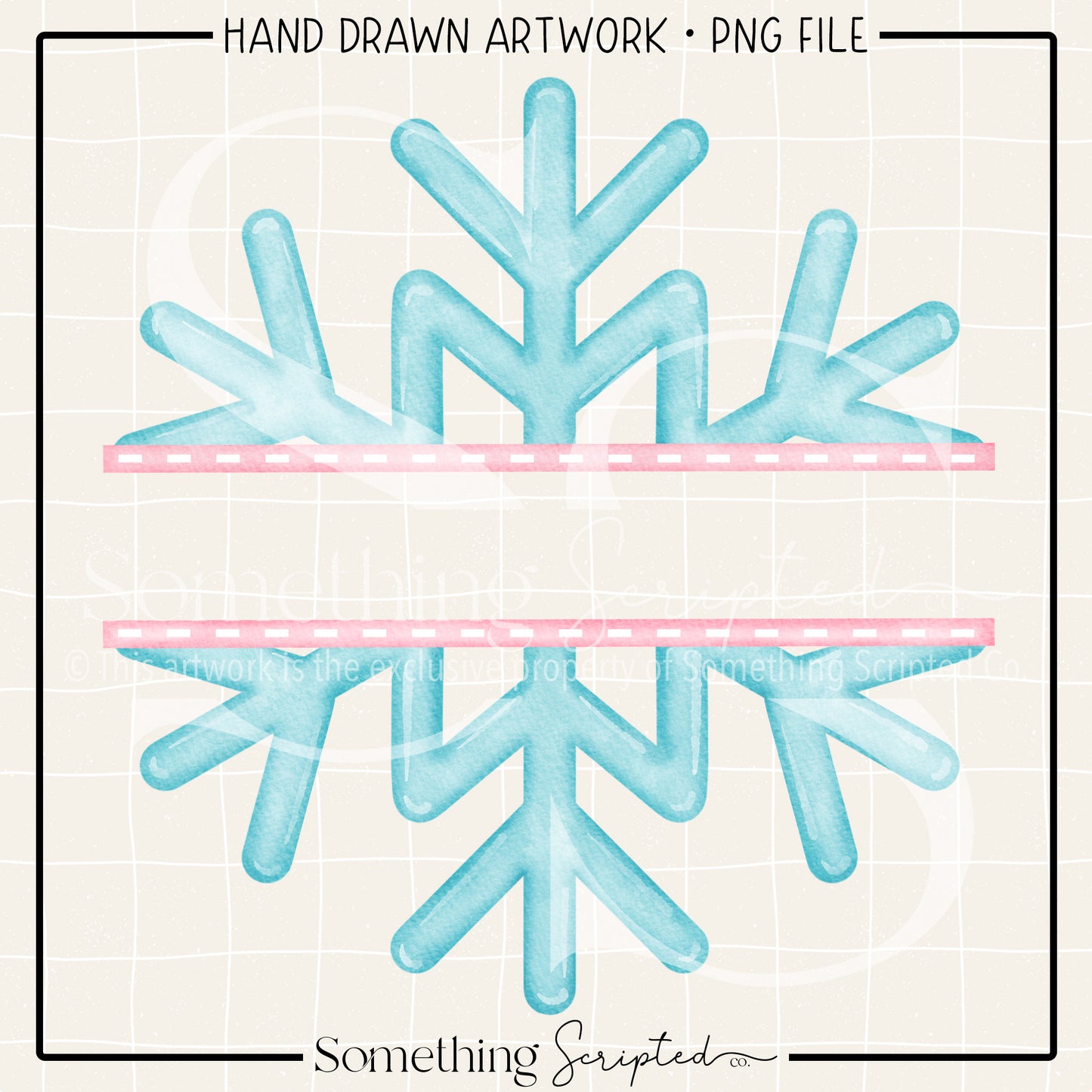 Split Snowflake Pink PNG