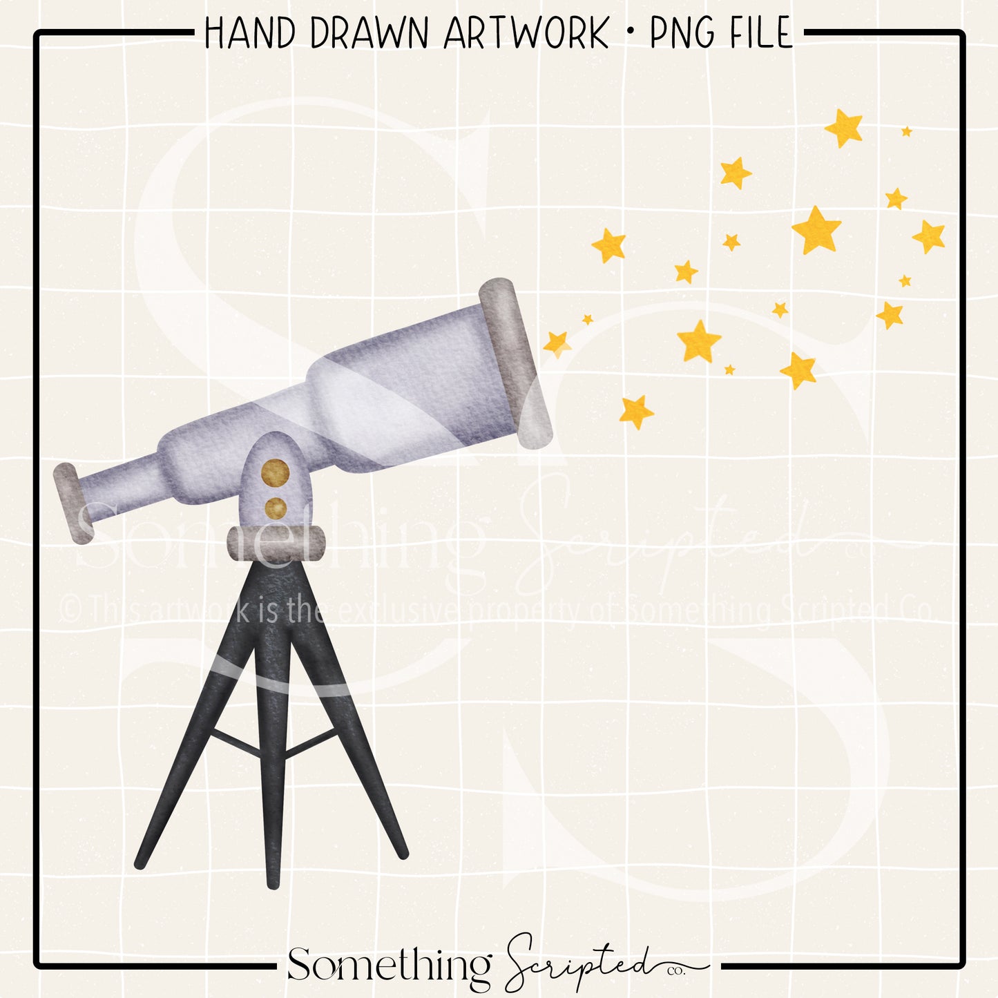 Starry Telescope PNG