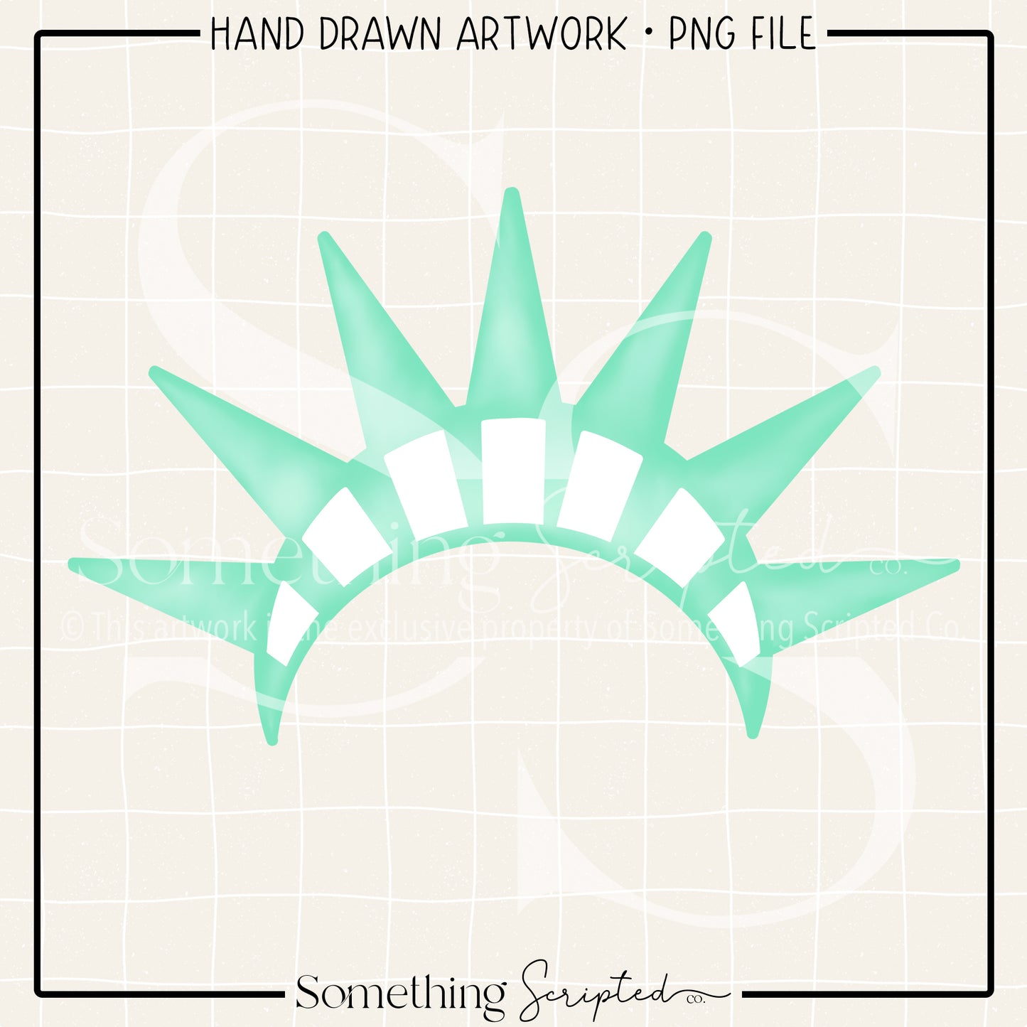 Statue of Liberty Crown Aqua PNG