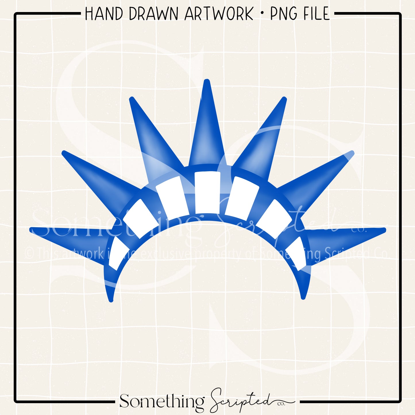 Statue of Liberty Crown Blue PNG