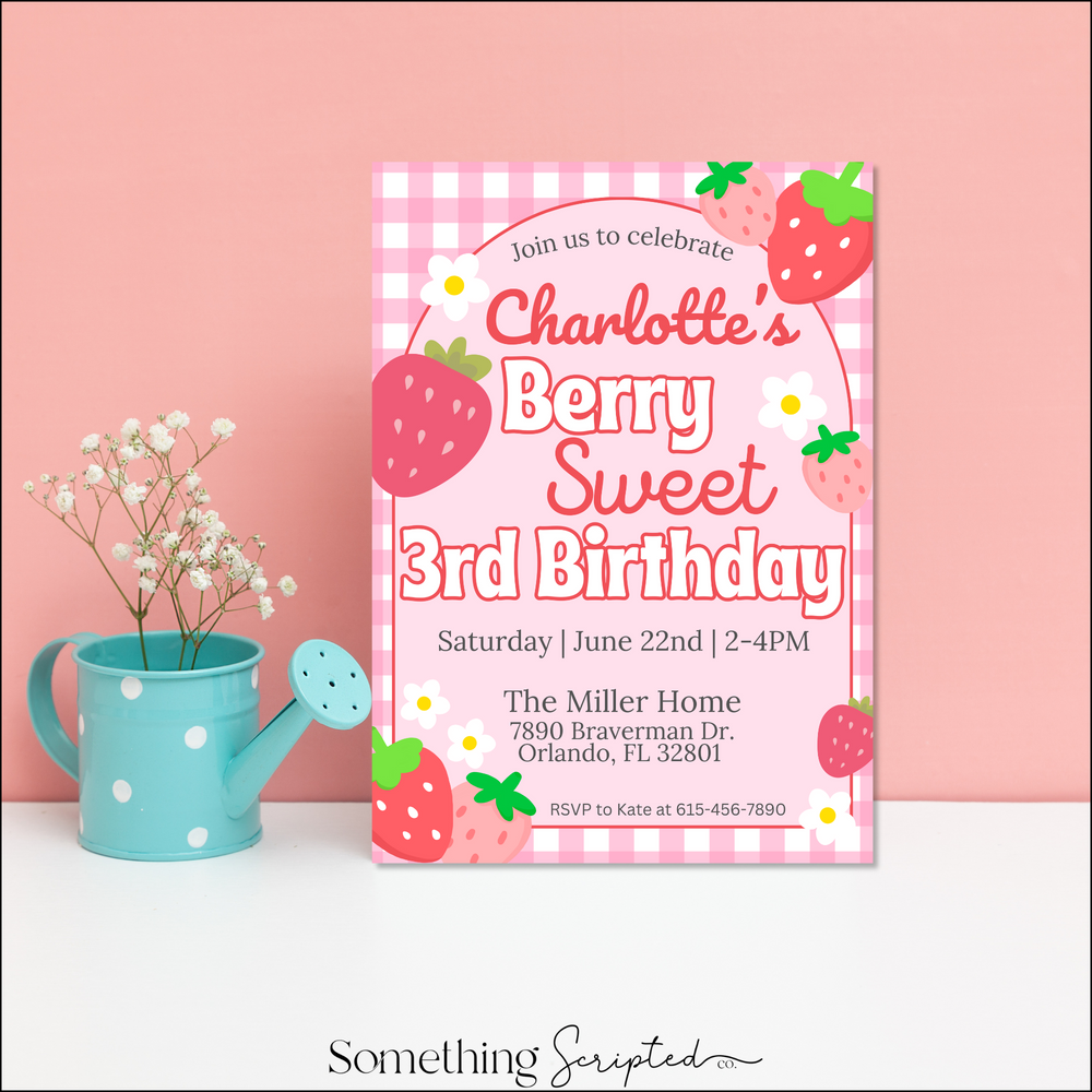 
                      
                        Strawberry Fun Invitation Template
                      
                    