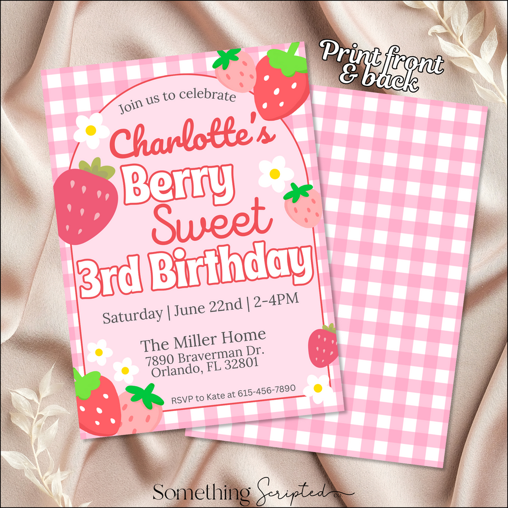 
                      
                        Strawberry Fun Invitation Template
                      
                    