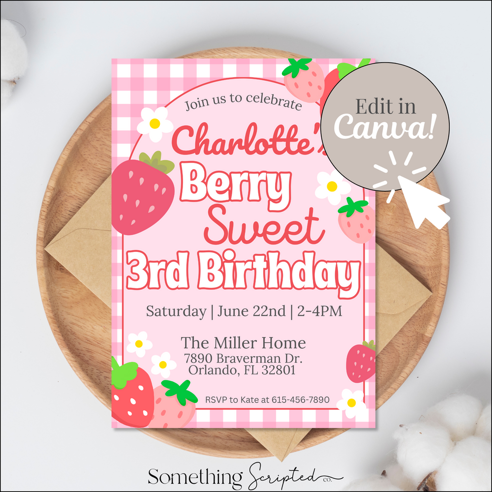 
                      
                        Strawberry Fun Invitation Template
                      
                    