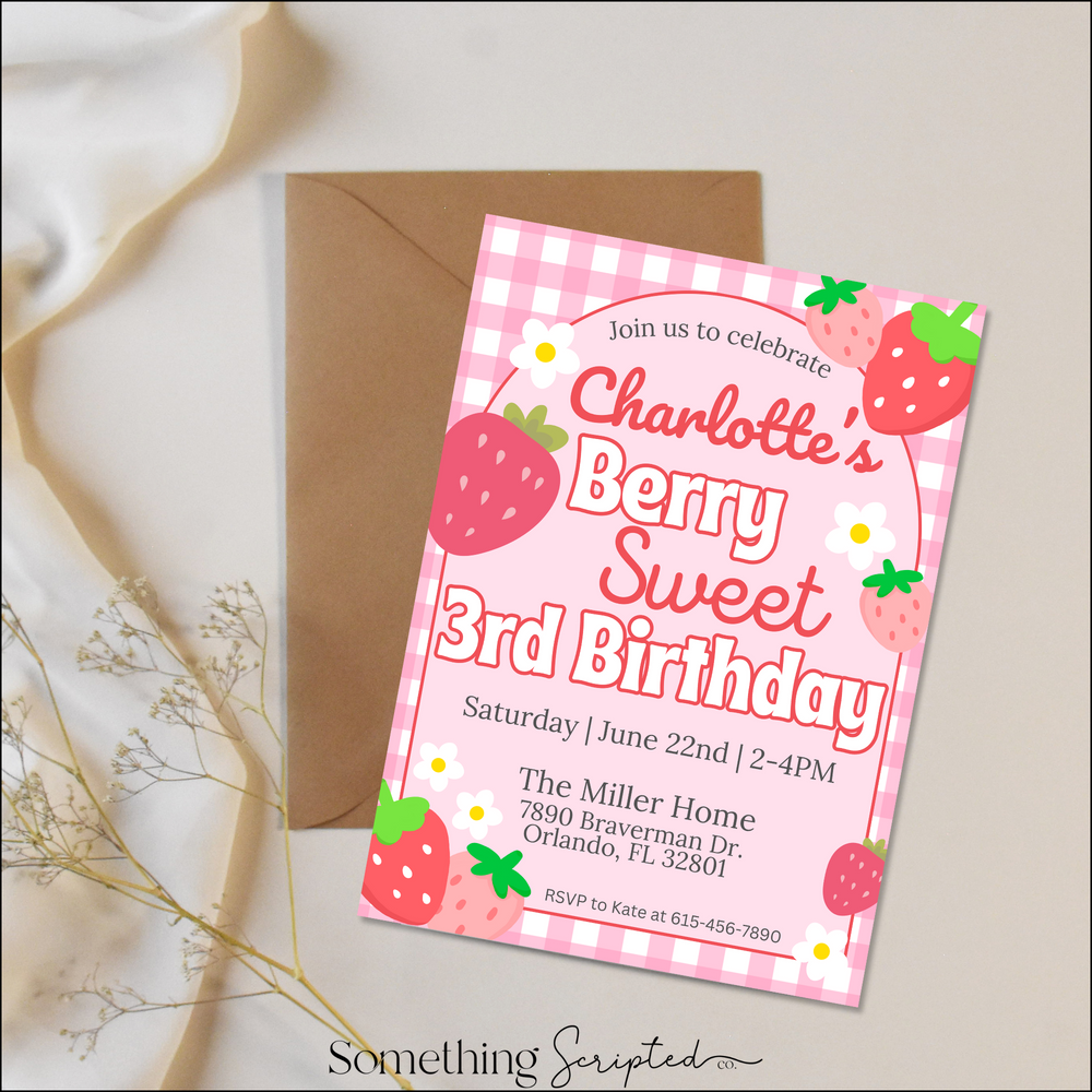 
                      
                        Strawberry Fun Invitation Template
                      
                    