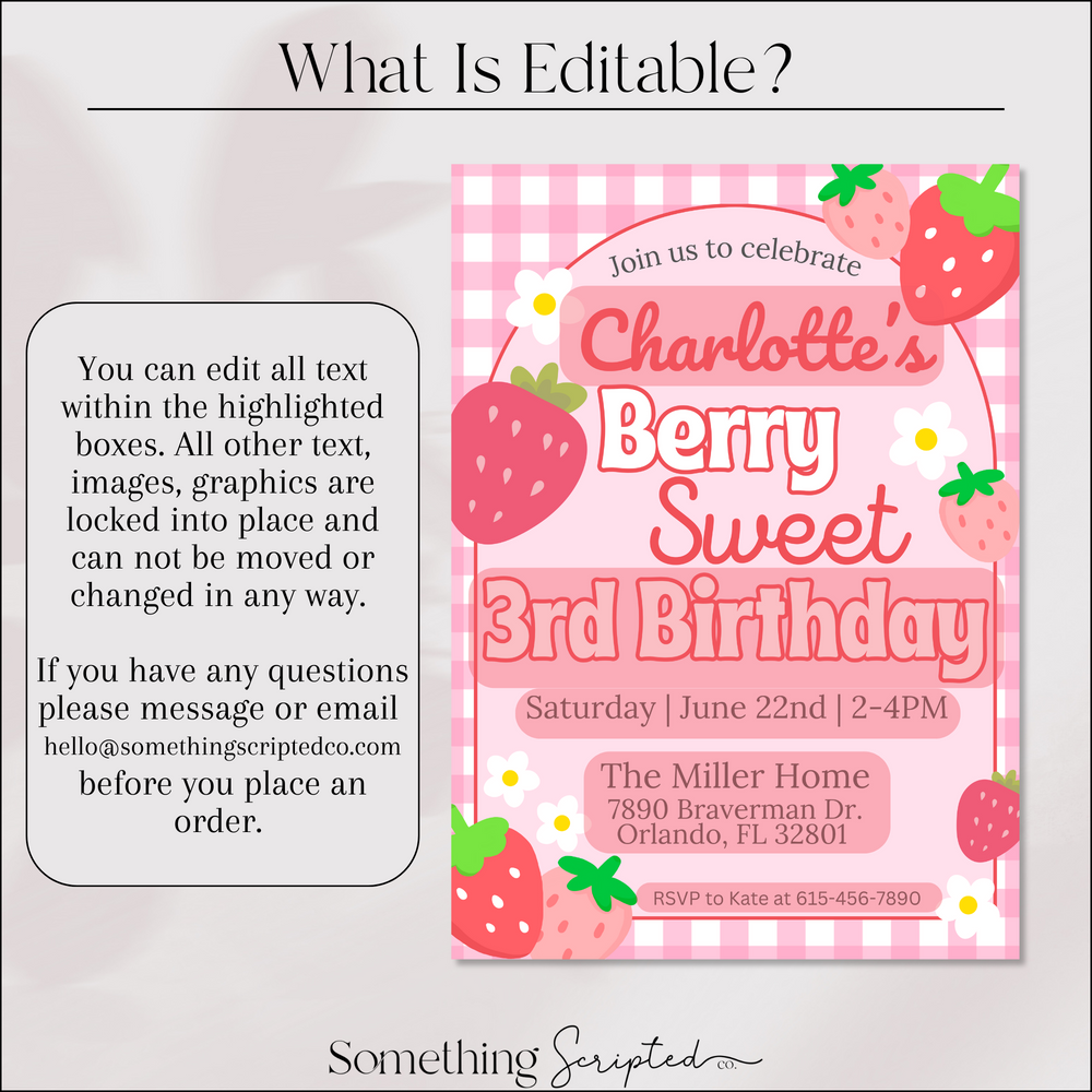 
                      
                        Strawberry Fun Invitation Template
                      
                    