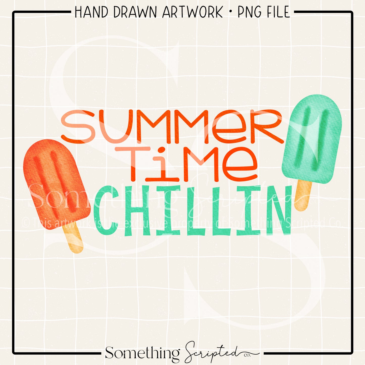 Summer Time Chillin Orange PNG