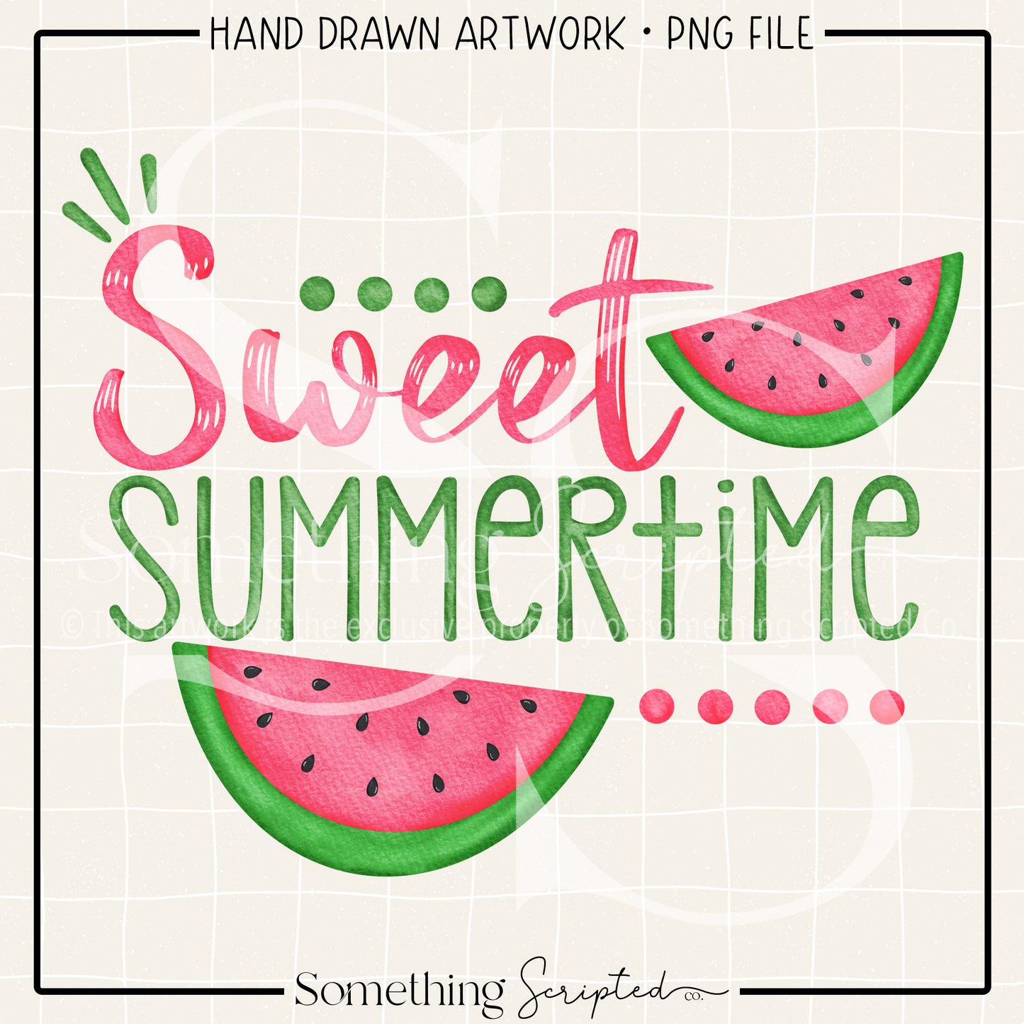 Sweet Summertime Strawberry Pink PNG