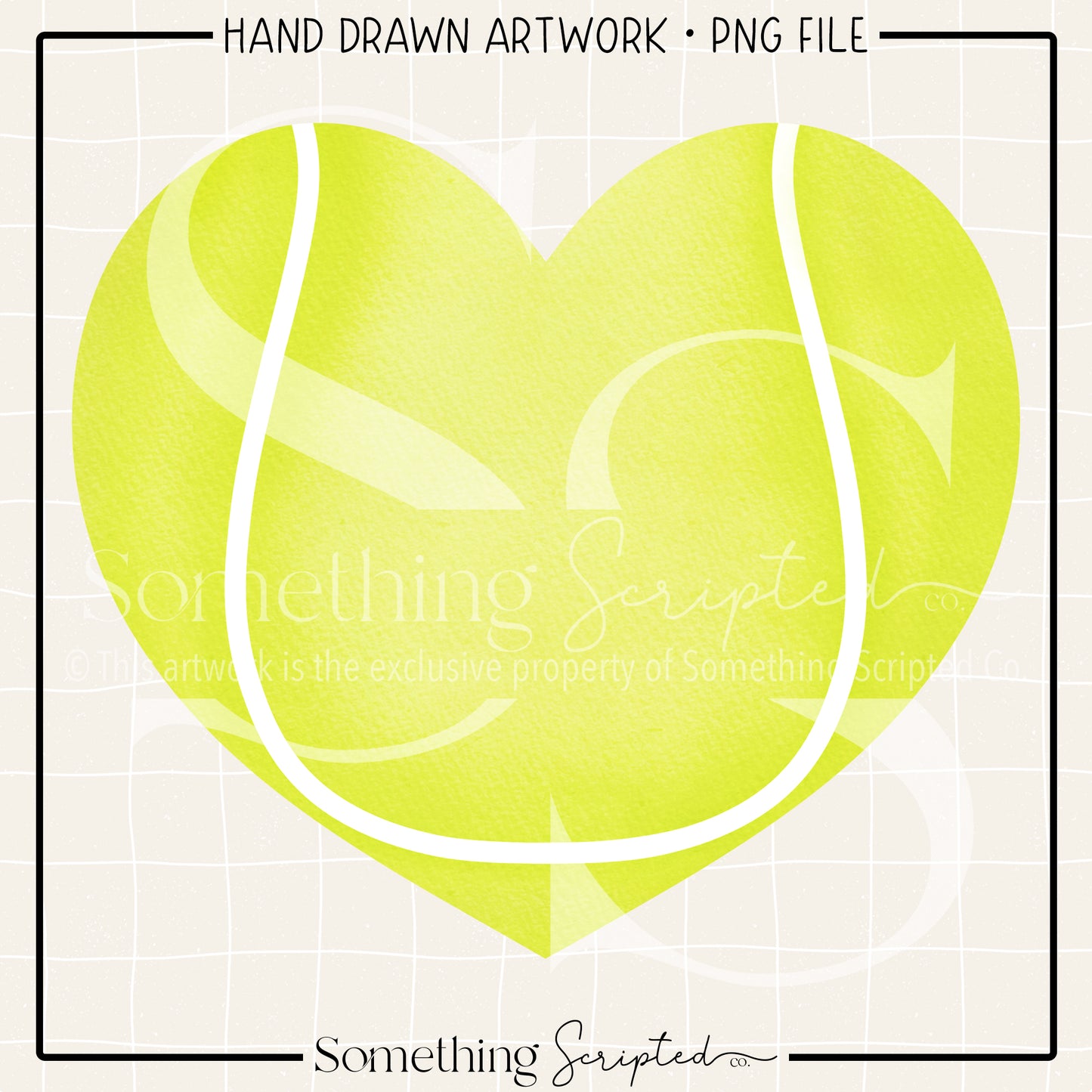 Tennis Ball Heart PNG