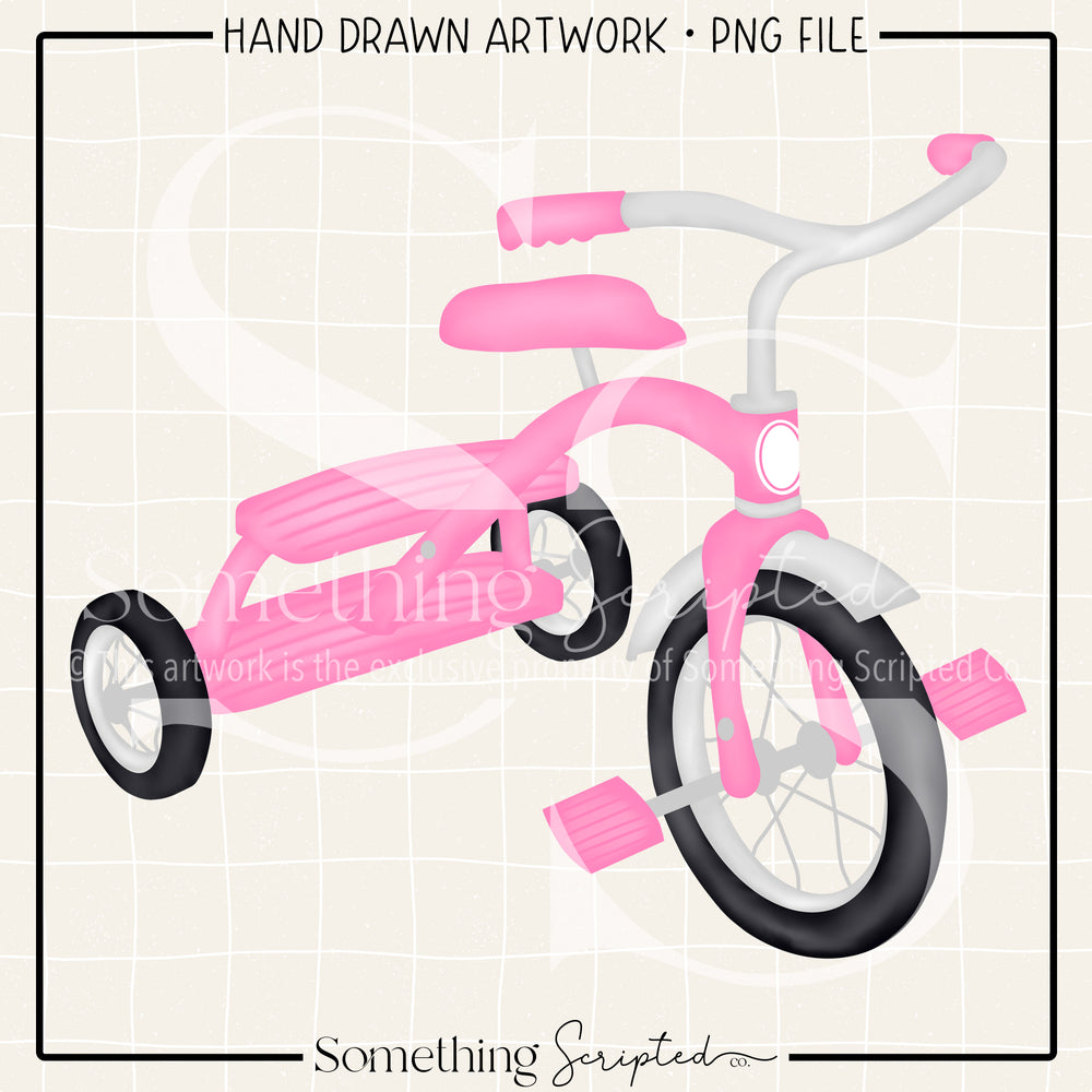 Pink Tricycle PNG