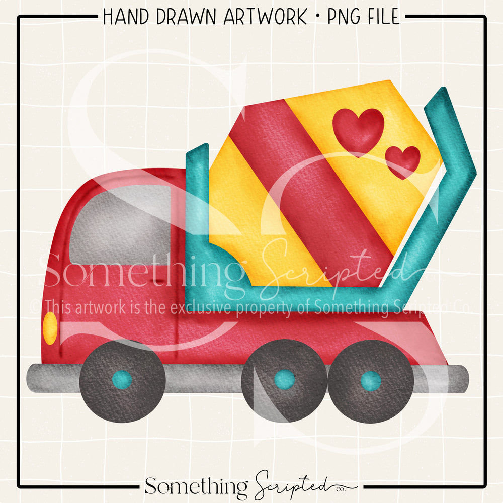 Valentine Cement Truck PNG