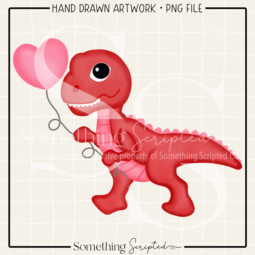 Valentine Dinosaur PNG