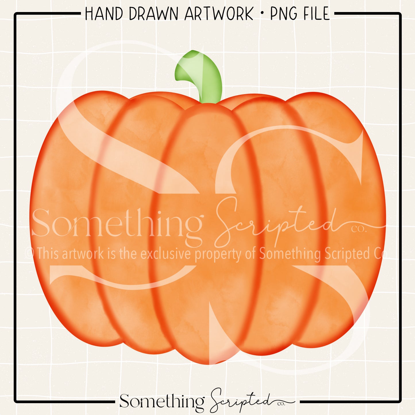 Watercolor Chunky Pumpkin PNG