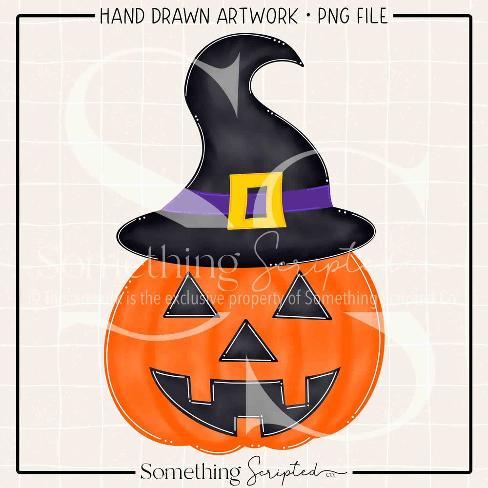 Witch Hat Jack-o-lantern PNG